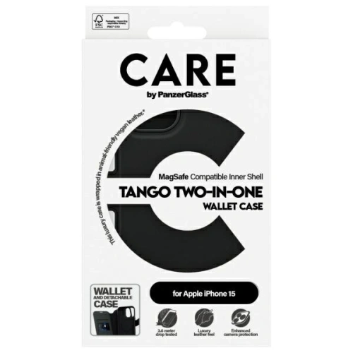 Buy CARE by PanzerGlass Feature Tango 2in1 Wallet Apple iPhone 15 MagSafe black - PZG740 - {ean13} - Home Screen Store Europe