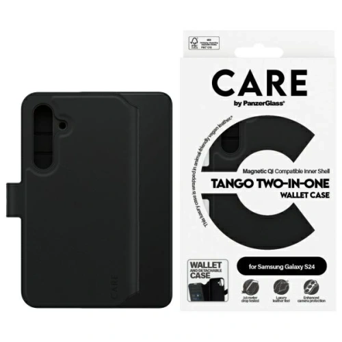 Kup Etui CARE od PanzerGlass Feature Tango 2in1 Wallet Samsung Galaxy S24 černý/black - PZG741 - {ean13} - Sklep Home Screen