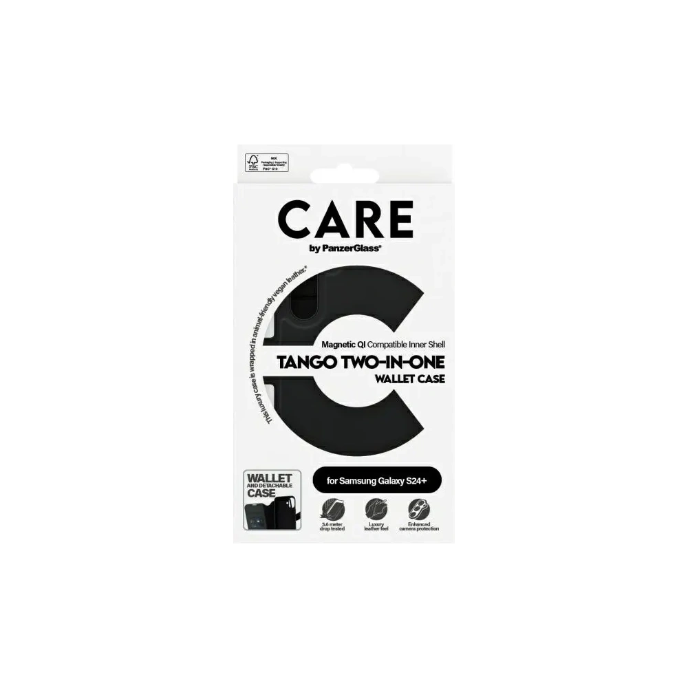 Etui CARE by PanzerGlass Feature Tango 2in1 Wallet Samsung Galaxy S24+ Plus czarny/black