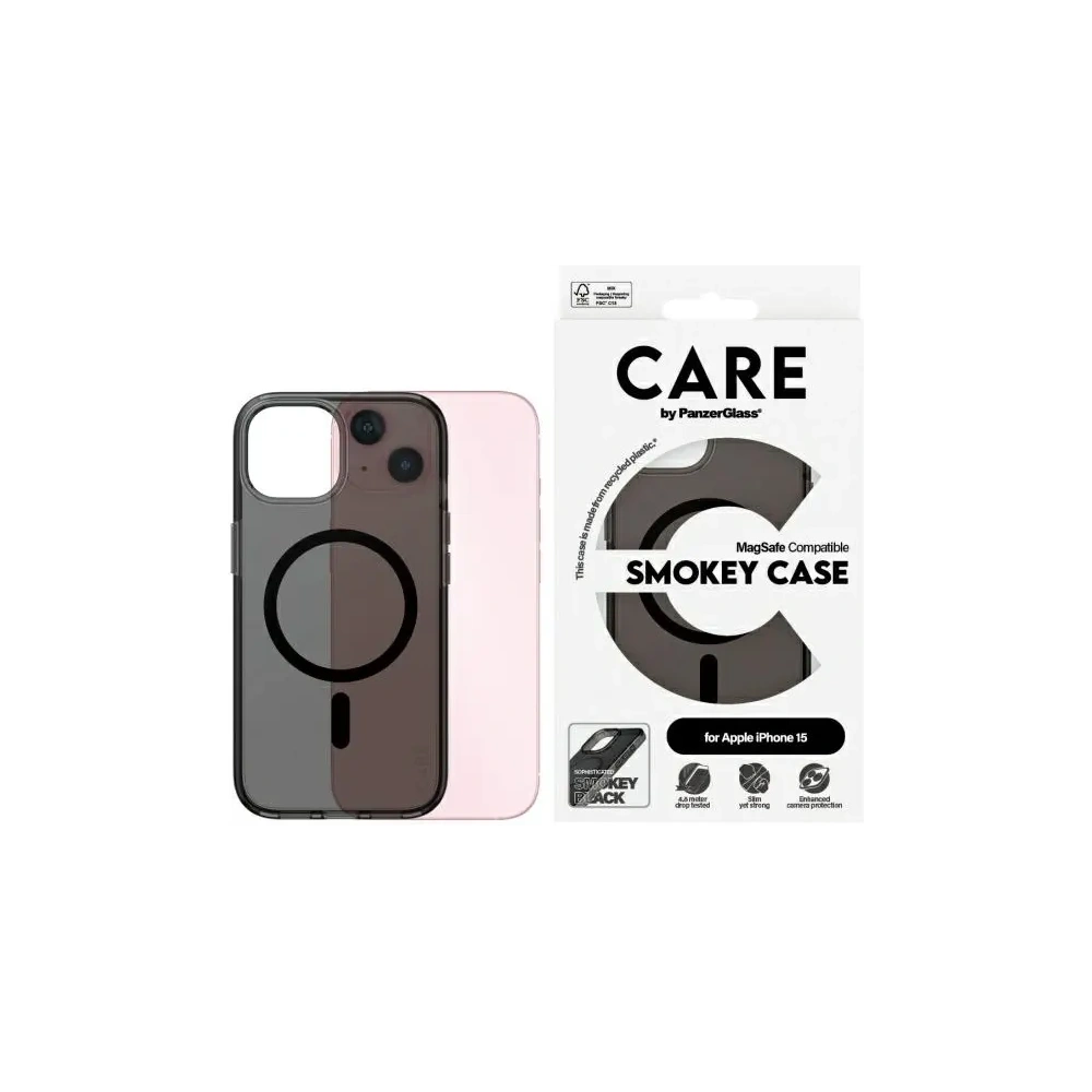 Etui CARE by PanzerGlass Flagship Case Apple iPhone 15 MagSafe dymny/smokey