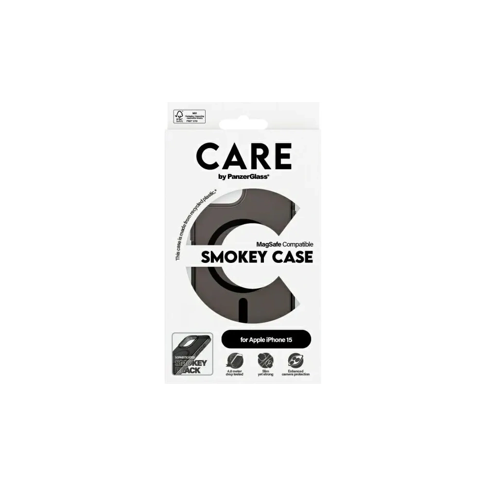 Etui CARE by PanzerGlass Flagship Case Apple iPhone 15 MagSafe dymny/smokey