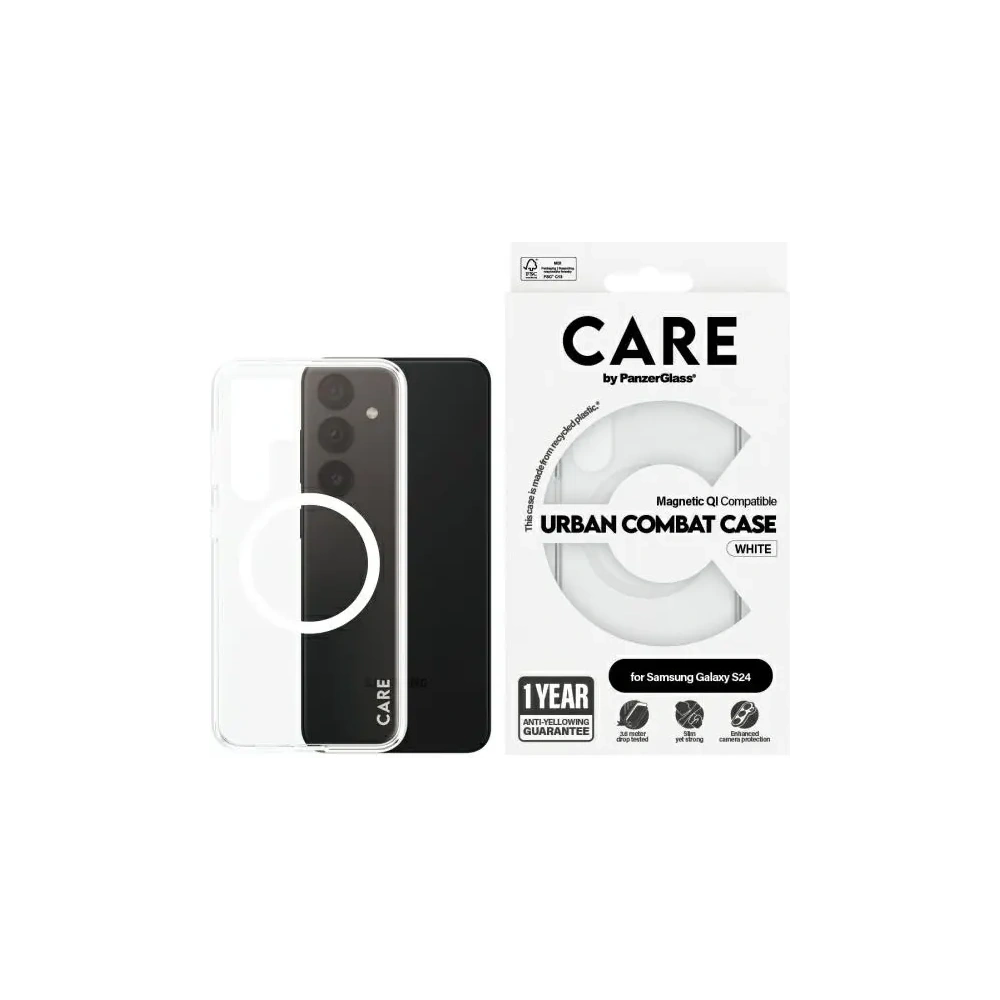 Etui CARE by PanzerGlass Flagship QI Case Samsung Galaxy S24 przezroczysty/transparent