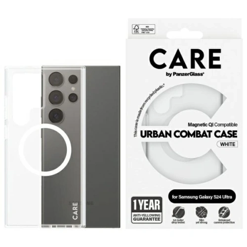 Kup CARE de PanzerGlass Carcasă QI Flagship pentru Samsung Galaxy S24 Ultra transparentă - PZG748 - {ean13} - Sklep Home Screen