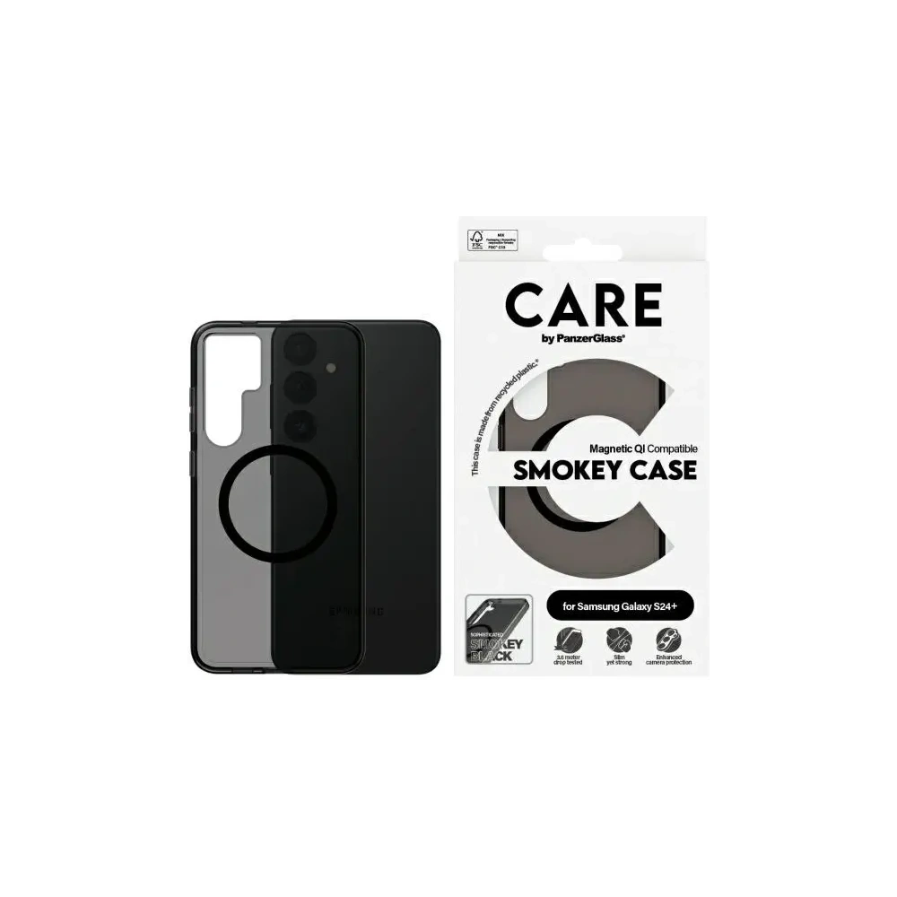 Etui CARE by PanzerGlass Flagship QI Case Samsung Galaxy S24+ Plus dymny/smoke