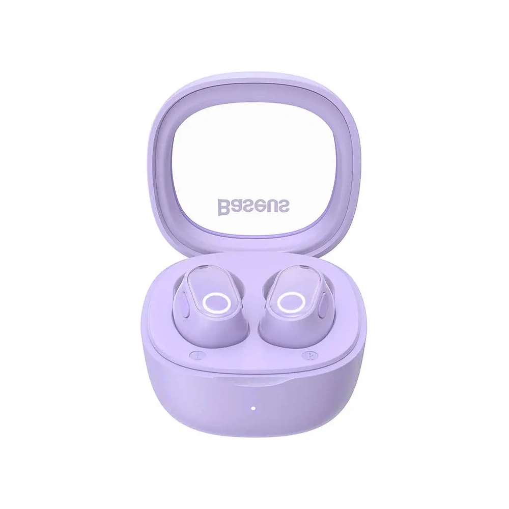 Bezprzewodowe słuchawki dokanałowe TWS Baseus Bowie WM02 OS Bluetooth 5.3 fioletowe