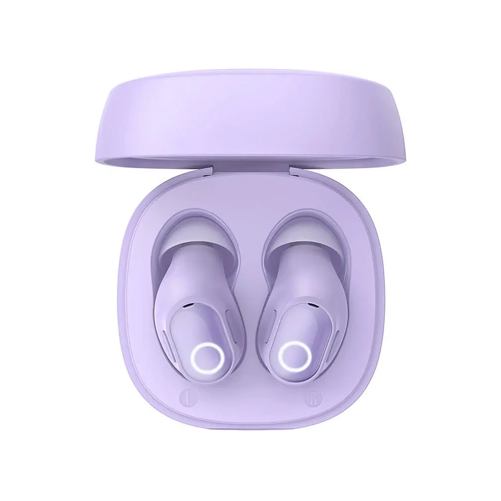 Bezprzewodowe słuchawki dokanałowe TWS Baseus Bowie WM02 OS Bluetooth 5.3 fioletowe