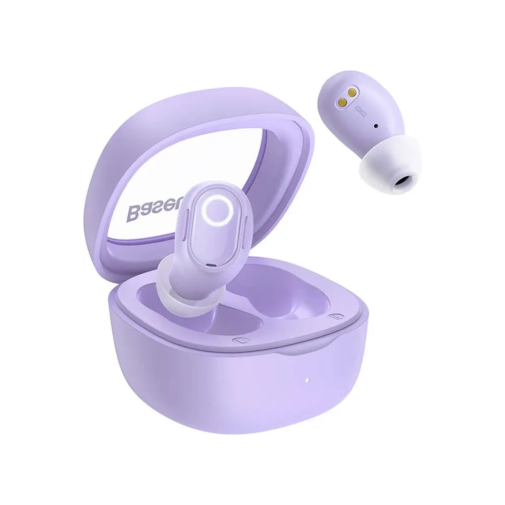 Bezprzewodowe słuchawki dokanałowe TWS Baseus Bowie WM02 OS Bluetooth 5.3 fioletowe