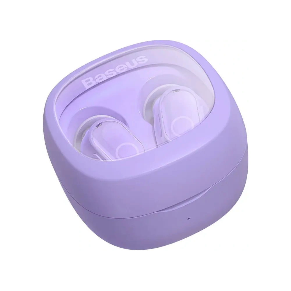 Bezprzewodowe słuchawki dokanałowe TWS Baseus Bowie WM02 OS Bluetooth 5.3 fioletowe