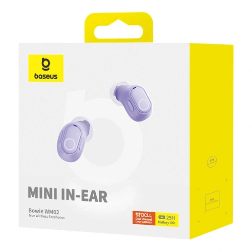 Buy Baseus Bowie WM02 OS wireless headphones TWS Bluetooth 5.3 purple - BSU8903 - {ean13} - Home Screen Store Europe