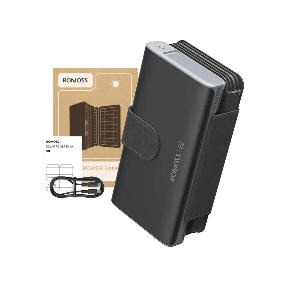 Powerbank solarny ROMOSS SPB30 30000mAh 65W (czarny)