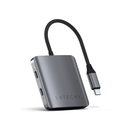 Kup Satechi 4-in-1 HUB USB-C Adapter PD USB-C / 3xUSB-C 10Gbps, 1xUSB-C 100W PD Space Grau - STH4CPDM - {ean13} - Sklep Home Screen