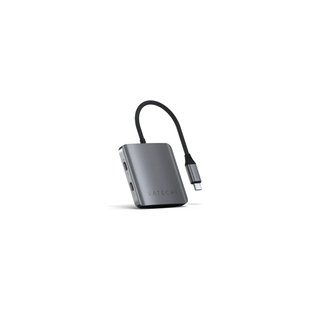 HUB Satechi 4-in-1 USB-C Adapter PD USB-C / 3xUSB-C 10Gbps, 1xUSB-C 100W PD space gray