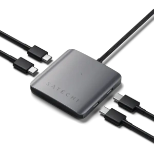 Kup Satechi 4-in-1 HUB USB-C Adapter PD USB-C / 3xUSB-C 10Gbps, 1xUSB-C 100W PD Space Grau - STH4CPDM - {ean13} - Sklep Home Screen
