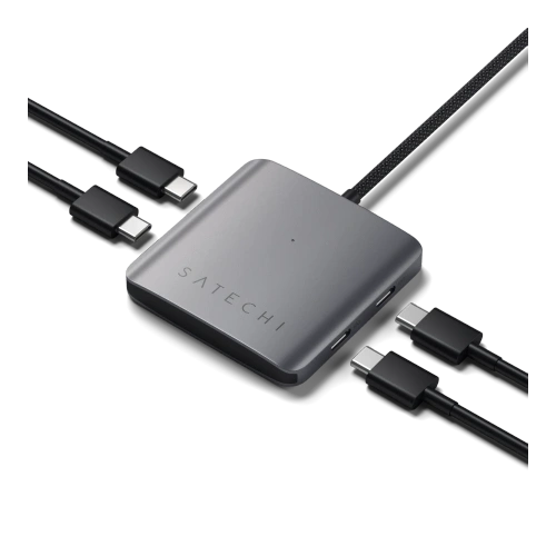 Kup HUB Satechi 4-in-1 USB-C adaptér PD USB-C / 3xUSB-C 10Gbps, 1xUSB-C 100W PD vesmírně šedá - STH4CPDM - {ean13} - Sklep Home Screen