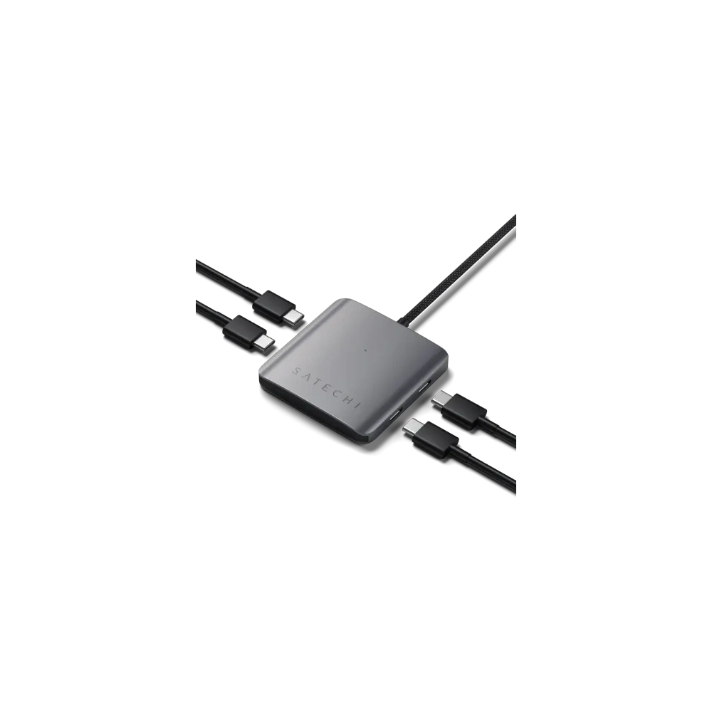 HUB Satechi 4-in-1 USB-C Adapter PD USB-C / 3xUSB-C 10Gbps, 1xUSB-C 100W PD space gray