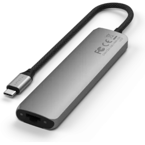 Kup HUB Satechi 7-in-1 USB-C Slim Multiport Adapter s Ethernetem USB-C / 2xUSB-A, USB-C PD, HDMI 4K, čtečka karet, Ethernet space grey - STH170 - {ean13} - Sklep Home Screen