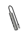 Satechi 6-in-1 HUB USB-C Slim Multiport Adapter USB-C / 2xUSB-A, USB-C, 4K HDMI, card reader space grey
