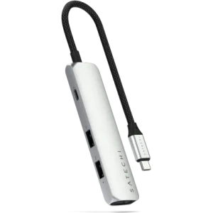 Kup Satechi 4-in-1 HUB USB-C Slim Multiport Adapter 4K USB-C / 2xUSB-A, USB-C, 4K HDMI silber - STH172 - {ean13} - Sklep Home Screen