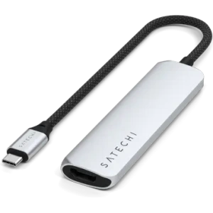Kup Satechi 4-in-1 HUB USB-C Slim Multiport Adapter 4K USB-C / 2xUSB-A, USB-C, 4K HDMI silber - STH172 - {ean13} - Sklep Home Screen