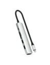 Satechi 6 az 1-ben HUB USB-C Slim Multiport Adapter USB-C / 2xUSB-A, USB-C, 4K HDMI, kártyaolvasó ezüst