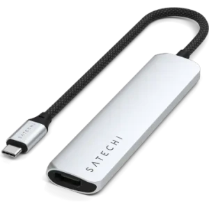 Kup Satechi 6-in-1 HUB USB-C Slim Multiport Adapter USB-C / 2xUSB-A, USB-C, 4K HDMI, Kartenleser Silber - STH173 - {ean13} - Sklep Home Screen