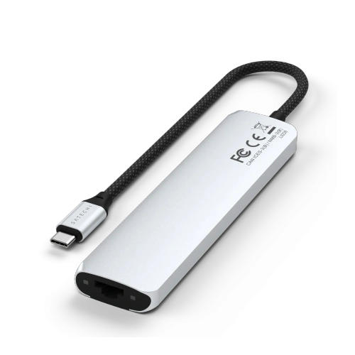 Kup Satechi 7 az 1-ben HUB USB-C Slim Multiport Adapter Ethernettel, USB-C / 2xUSB-A, USB-C PD, HDMI 4K, kártyaolvasó, Ethernet ezüst - STH175 - {ean13} - Sklep Home Screen