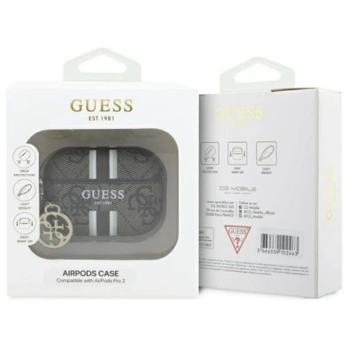 Kup Etui Guess GUAP2P4RPSW Apple AirPods Pro 2 (2022/2023) cover 4G Printed Stripes Charm brązowy/brown - GUE4237 - {ean13} - Sklep Home Screen