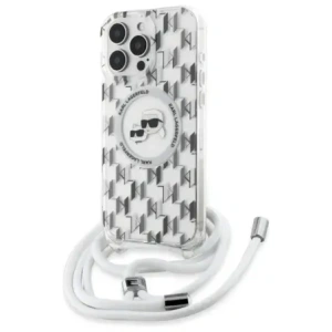 Kup Etui Karl Lagerfeld KLHMP16LHCKCKLCT Apple iPhone 16 Pro hardcase IML Crossbody Monogram Karl & Choupette Head MagSafe transparent - KLD21860 - {ean13} - Sklep Home Screen