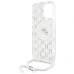 Kup Karl Lagerfeld KLHMP16LHCKCKLCT Apple iPhone 16 Pro hardcase IML Crossbody Monogram Karl & Choupette Head MagSafe transparent - KLD21860 - {ean13} - Sklep Home Screen