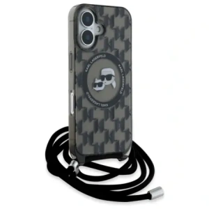 Kup Karl Lagerfeld KLHMP16SHCKCKLCK Apple iPhone 16 kemény tok IML Crossbody Monogram Karl & Choupette Head MagSafe fekete - KLD21861 - {ean13} - Sklep Home Screen