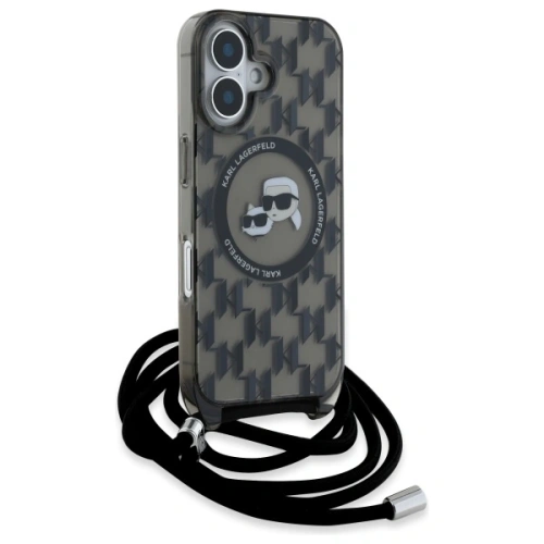 Kup Karl Lagerfeld KLHMP16SHCKCKLCK Apple iPhone 16 kemény tok IML Crossbody Monogram Karl & Choupette Head MagSafe fekete - KLD21861 - {ean13} - Sklep Home Screen
