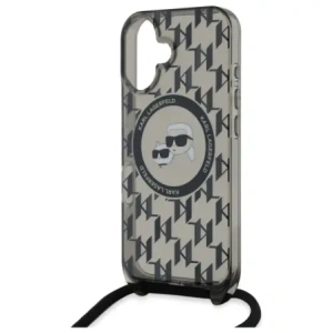 Kup Karl Lagerfeld KLHMP16SHCKCKLCK Apple iPhone 16 kemény tok IML Crossbody Monogram Karl & Choupette Head MagSafe fekete - KLD21861 - {ean13} - Sklep Home Screen