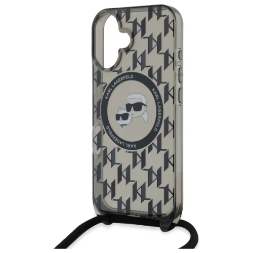 Kup Karl Lagerfeld KLHMP16SHCKCKLCK Apple iPhone 16 kemény tok IML Crossbody Monogram Karl & Choupette Head MagSafe fekete - KLD21861 - {ean13} - Sklep Home Screen