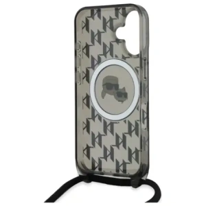 Kup Karl Lagerfeld KLHMP16SHCKCKLCK Apple iPhone 16 kemény tok IML Crossbody Monogram Karl & Choupette Head MagSafe fekete - KLD21861 - {ean13} - Sklep Home Screen