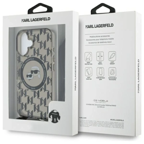 Kup Karl Lagerfeld KLHMP16SHCKCKLCK Apple iPhone 16 kemény tok IML Crossbody Monogram Karl & Choupette Head MagSafe fekete - KLD21861 - {ean13} - Sklep Home Screen