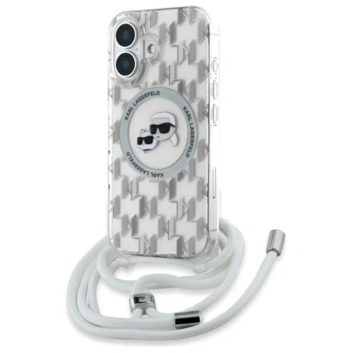 Kup Etui Karl Lagerfeld KLHMP16SHCKCKLCT Apple iPhone 16 hardcase IML Crossbody Monogram Karl & Choupette Head MagSafe transparent - KLD21862 - {ean13} - Sklep Home Screen