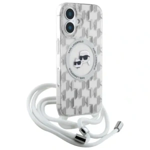 Kup Karl Lagerfeld KLHMP16SHCKCKLCT Apple iPhone 16 kemény tok IML Crossbody Monogram Karl & Choupette Head MagSafe átlátszó - KLD21862 - {ean13} - Sklep Home Screen