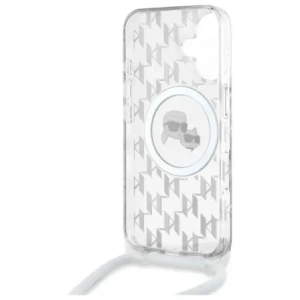 Kup Etui Karl Lagerfeld KLHMP16SHCKCKLCT Apple iPhone 16 hardcase IML Crossbody Monogram Karl & Choupette Head MagSafe transparent - KLD21862 - {ean13} - Sklep Home Screen