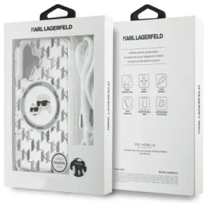 Kup Etui Karl Lagerfeld KLHMP16SHCKCKLCT Apple iPhone 16 hardcase IML Crossbody Monogram Karl & Choupette Head MagSafe transparent - KLD21862 - {ean13} - Sklep Home Screen