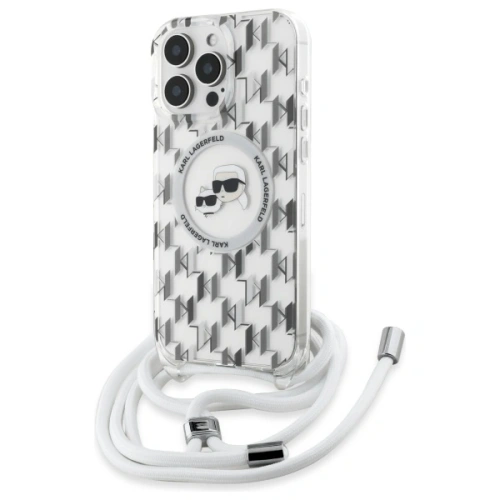 Kup Etui Karl Lagerfeld KLHMP16XHCKCKLCT Apple iPhone 16 Pro Max hardcase IML Crossbody Monogram Karl & Choupette Head MagSafe transparent - KLD21864 - {ean13} - Sklep Home Screen