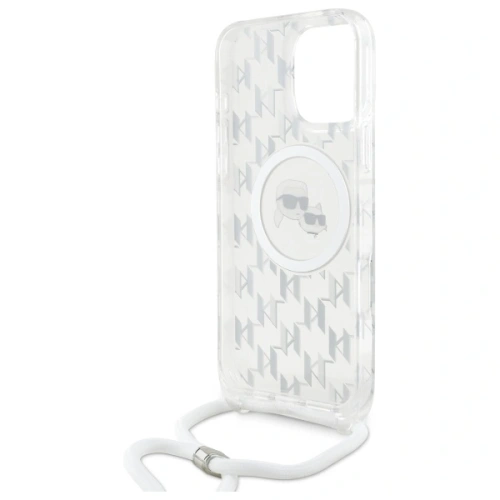 Kup Etui Karl Lagerfeld KLHMP16XHCKCKLCT Apple iPhone 16 Pro Max hardcase IML Crossbody Monogram Karl & Choupette Head MagSafe transparent - KLD21864 - {ean13} - Sklep Home Screen