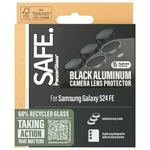 Kup Szkło na obiektyw aparatu SAFE by PanzerGlass Samsung Galaxy S24 FE Lens Protector czarny/black - PZG756 - {ean13} - Sklep Home Screen