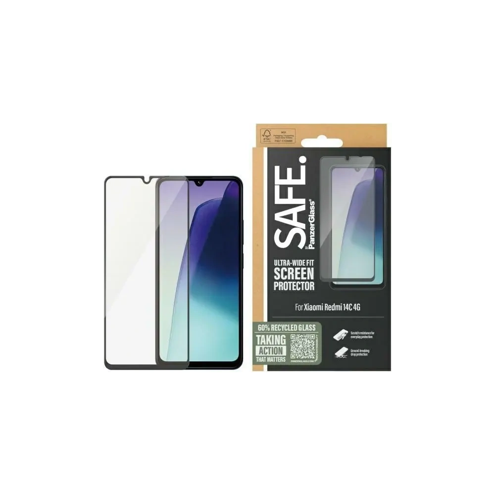 Szkło hartowane SAFE by PanzerGlass Xiaomi Redmi 14C 4G Screen Protection Ultra-Wide Fit