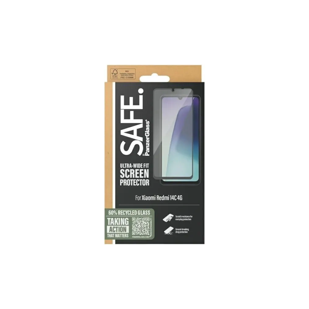 Szkło hartowane SAFE by PanzerGlass Xiaomi Redmi 14C 4G Screen Protection Ultra-Wide Fit