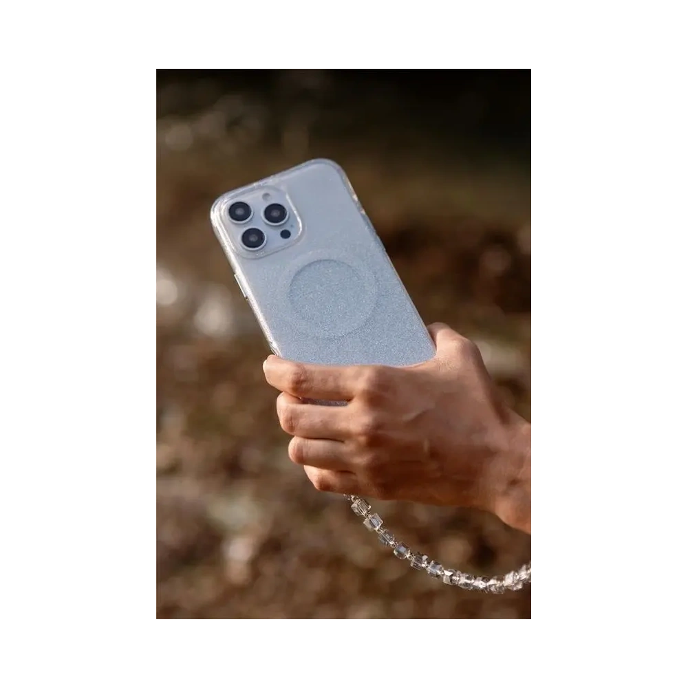 Etui UNIQ Coehl Lumino Apple iPhone 16 Pro Magnetic Charging srebrny/sparkling silver