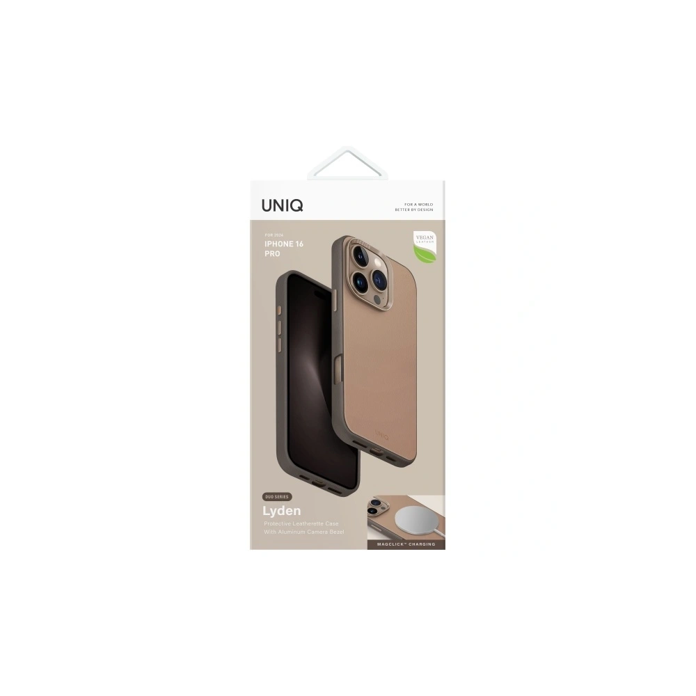 Etui UNIQ Lyden DS Apple iPhone 16 Pro Magclick Charging brązowo-szary/flint grey