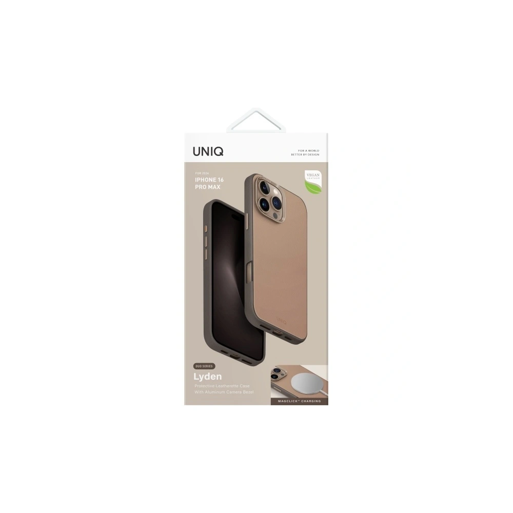 Etui UNIQ Lyden DS Apple iPhone 16 Pro Max Magclick Charging brązowo-szary/brown-flint grey