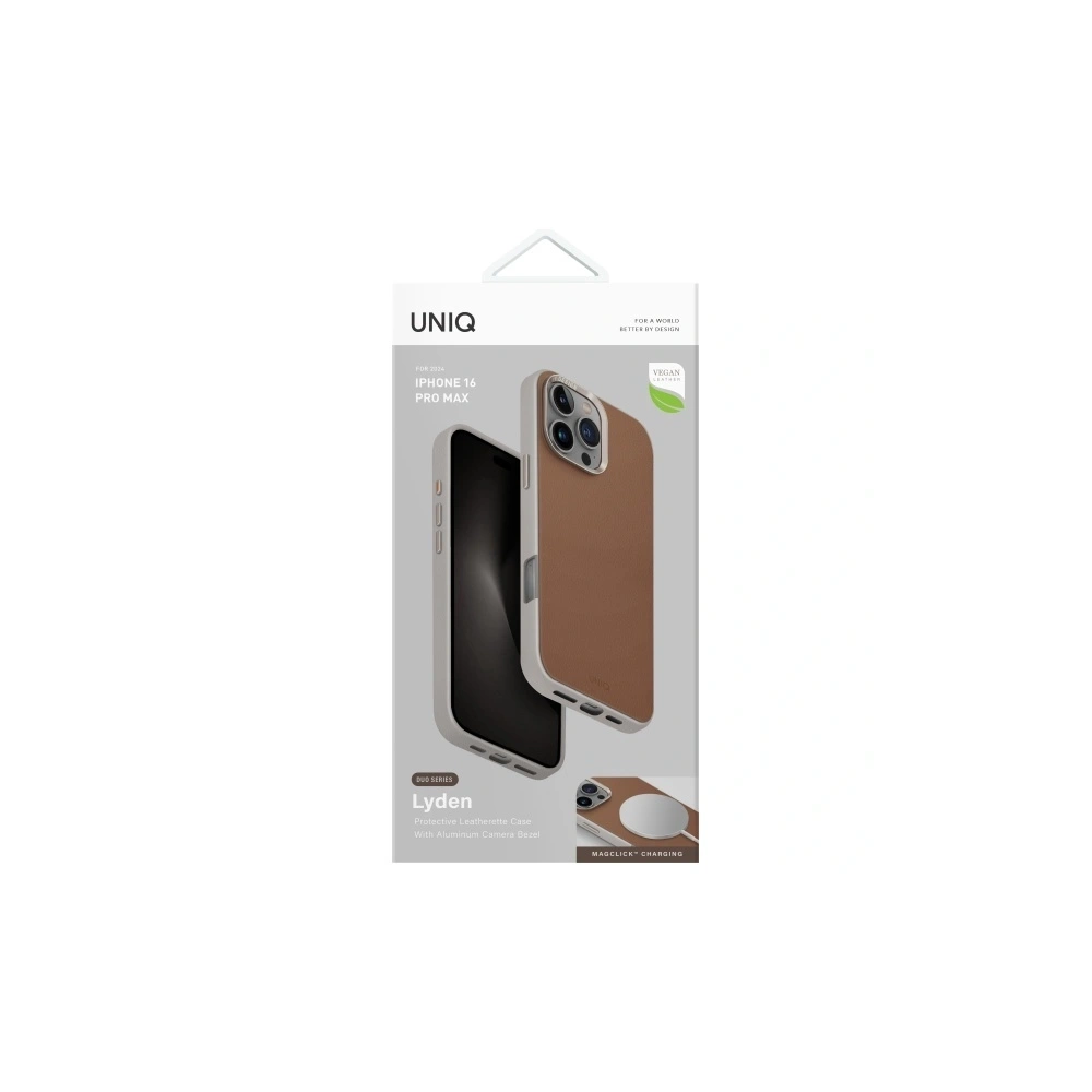 Etui UNIQ Lyden DS Apple iPhone 16 Pro Max Magclick Charging karmelowy/carmel-ivory