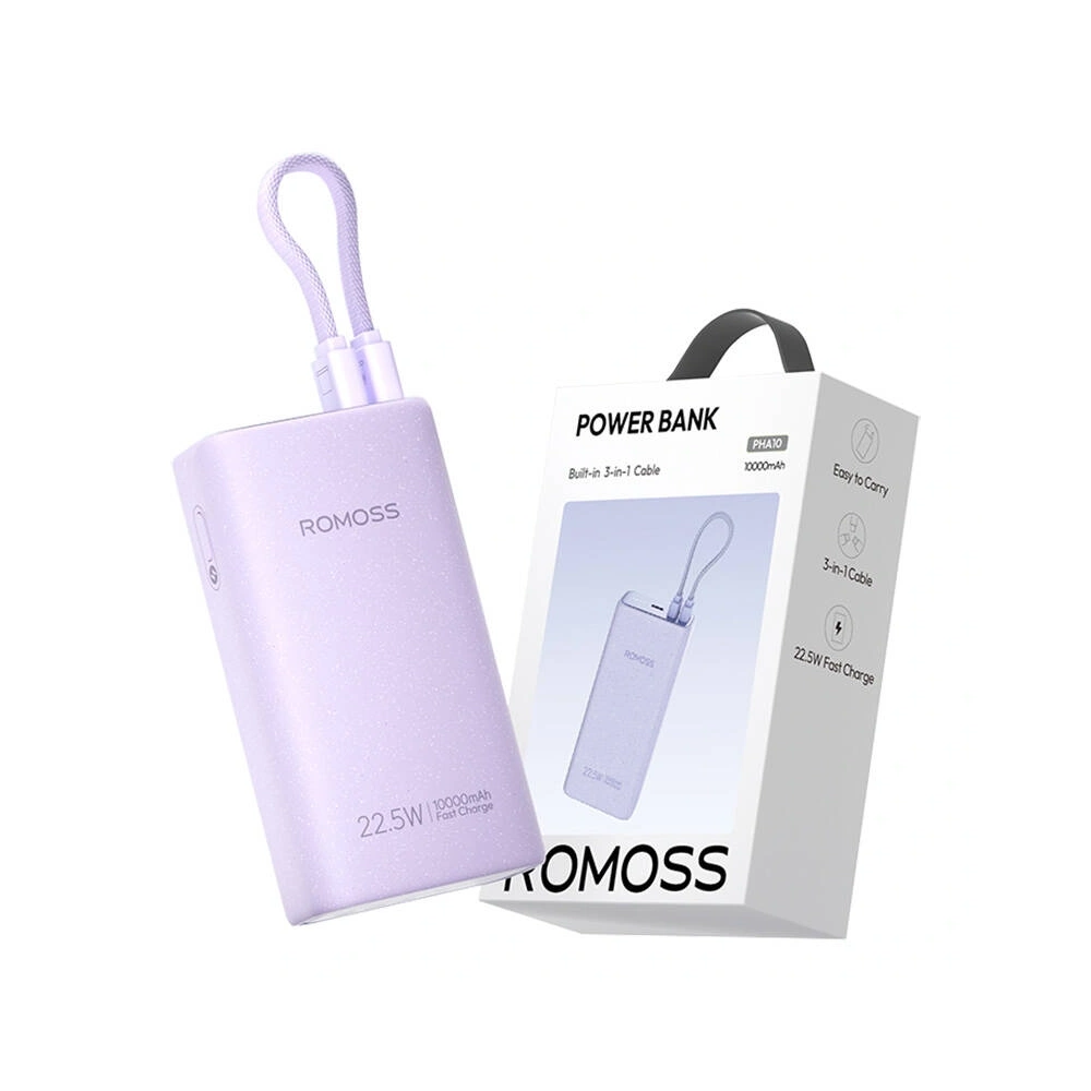 Powerbank Romoss PHA10 10000mAh 22.5W (fioletowy)