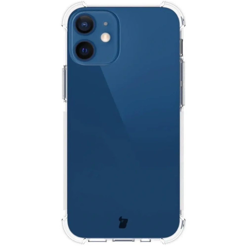 Etui + 2x szkło na ekran + szkło na obiektyw Bizon Case Clear Pack do Apple iPhone 12 Mini przezroczyste